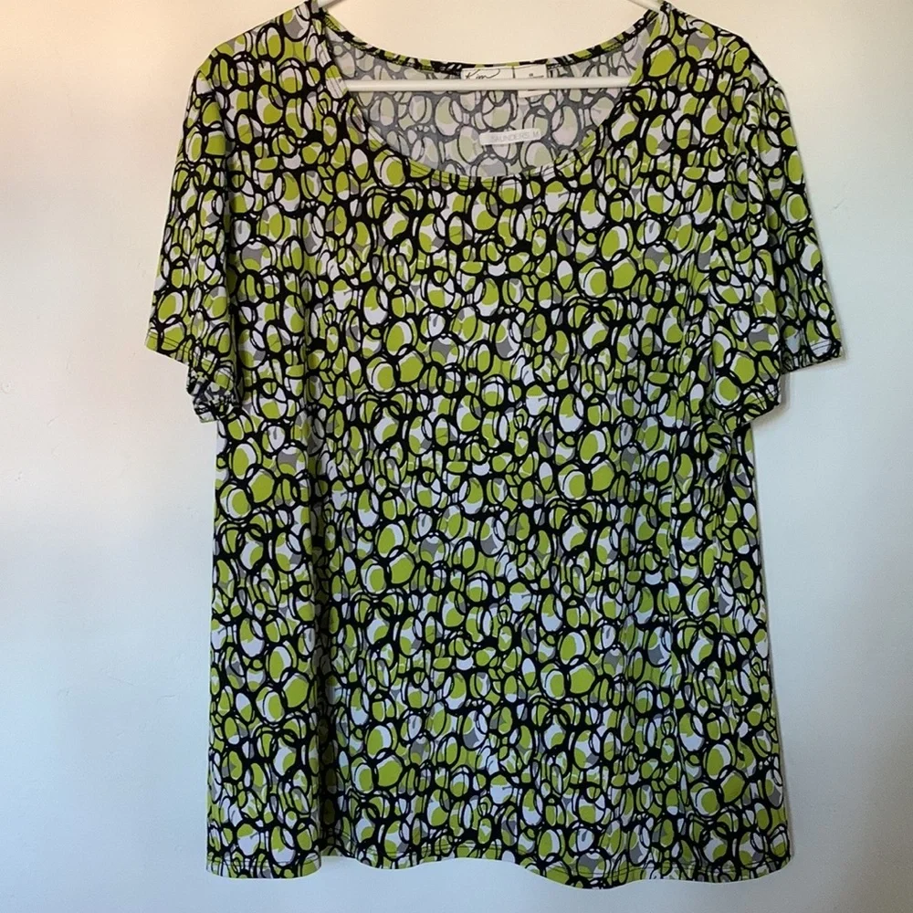 Kim Rogers Green Short Sleeve Top * 1X - Picture 10 of 10